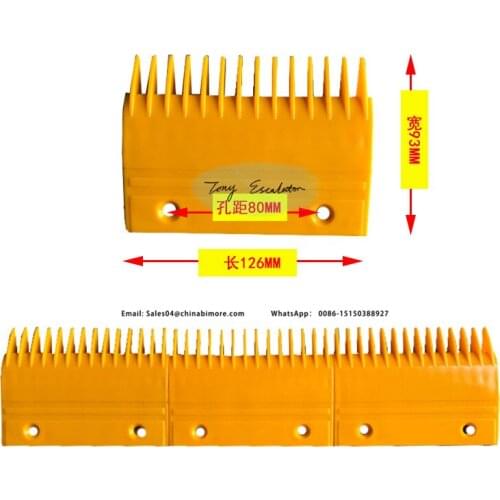 Escalator Parts Step comb plastic YS013B578 for mitsubishi parts yellow color