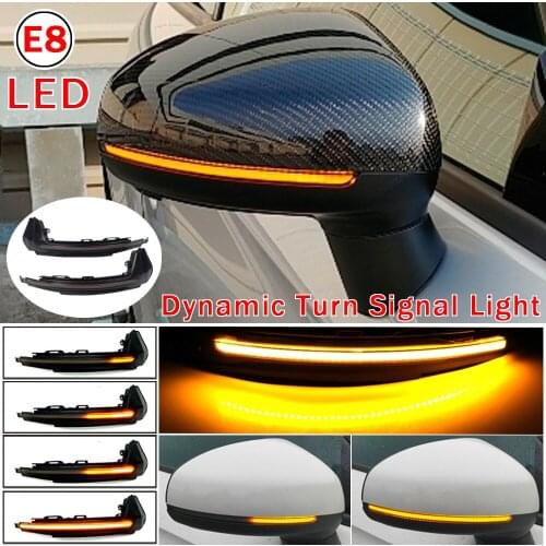 For Audi A1 8X 2011 2012 2013 2014 2015 2016 2017 LED Dynamic Car Blinker Side Mirror Marker Turn Signal Light Lamp Accessories