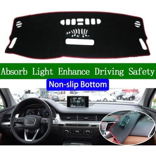For AUDI Q7 2016 2017 2018 2019 Non-slip Bottom Dashboard Cover Car Decals Car Stickers Interior Car Accessories