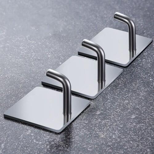 Home Self Adhesive Wall Hooks Hanger Kitchen Bath Key Hanging Holder Bathroom Organizer Kitchen Suction Cup Sucker Wall Hook