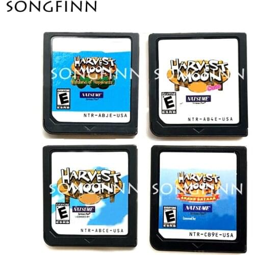 Harvest Moon Cute Island of Happiness Grand Bazaar Partners in Time Video Game Accessories Cartridge Card for 64bit Console