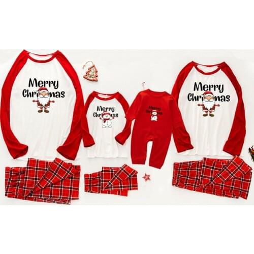 Parent-Child Christmas Family Pajamas Set Baby Santa Claus Adult ChildrenS Top + Pants Pajamas 2-Piece Home Service