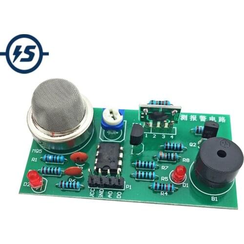 Electronic DIY Kit MQ-2 Smoke Sensor Detector Natural Gas Alarm Components Suite