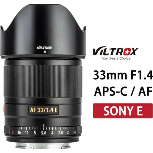 Viltrox 33mm F1.4 AF Lens for SONY E mount Cameras APS-C STM Camera lens for Sony A7M3 A9 A7R3 A7C A7II A6600 A6500 A6300 NEX-6
