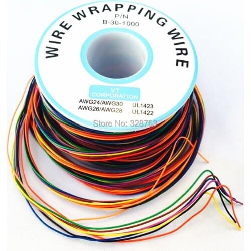 Free shipping Newest 8 color Wrapping Wire 200 Meters AWG30 Cable ok wire jumper wire