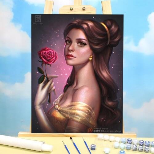 Cartoon Girl Woman DIY Paint By Numbers Kit Oil Paints 40*50 Paiting By Numbers Decorative Paintings For Kids Wall Handiwork