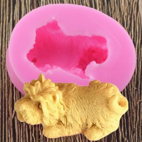 Schnauzer Dog Shaped 3D Fondant Cake Silicone Mold For Soap Candle Polymer Clay Molds Pastry Candy Making Decoration Tools