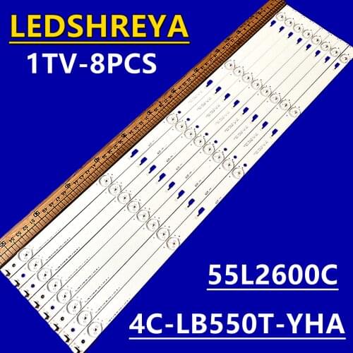 LED backlight bar 5 lamp for Toshiba 55" TV YHF-4C-LB550T-YHA 55L26CMC 55L2600C LVF550CSDX 55U3600C 55U36EBC 55L36CMC