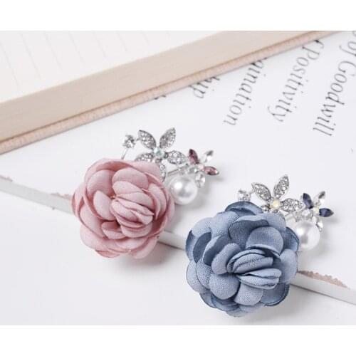 TODOX New fashion brooch cloth flower crystal pearl decoration Clothing accessories National Restoring ancient ways for wedding