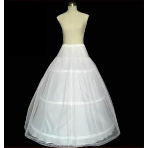 A-Line 3 Hoop Bridal Wedding Gown Dress Underskirt Petticoat Skirt Slip