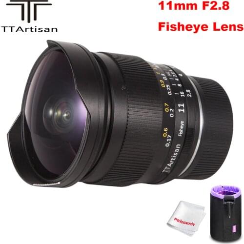 TTArtisan Full Fame 11mm F2.8 Ultra-Wide Fisheye Manual Lens E mount for Sony A7II A7RII A6600 for Leica L-Mount Nikon Z Mount