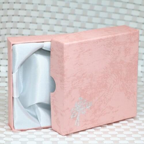 High grade 5pcs red gold-color pink delicate jewelry box bracelet pendant necklace earrings beads pins packaging 21*90mm B2842