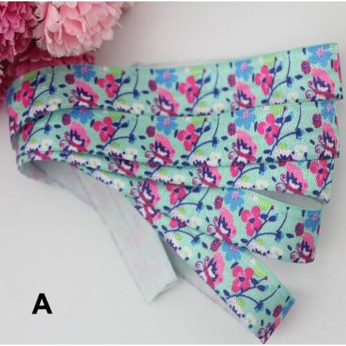 10 yards 5/8''(16mm) floral printed webbing sewing elastic ribbon clothing accessories