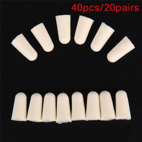 20Pairs White/Black Soft Foam Earplug Sleep Study Travel Noise Reducer Ear Plug Protector Travel Sleep Noise Prevention