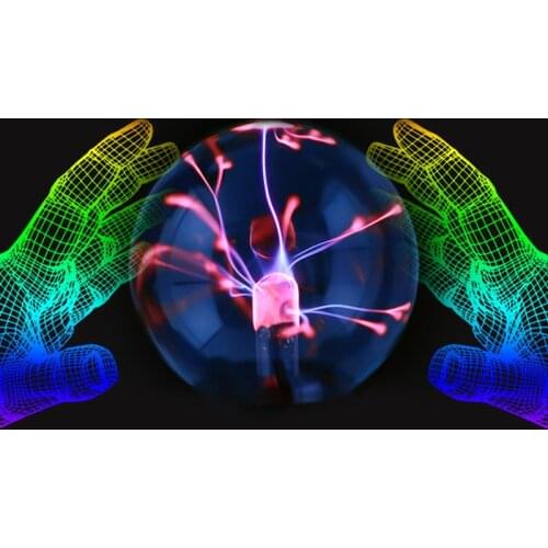 2016 USB Globe Plasma Ball Magic Crystal Lamp Ball Desktop Lightning Christmas Party Touch Sensitive Glass Lights for Kids Gift