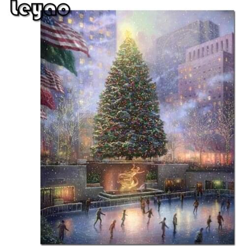 5D DIY Diamond Mosaic christmas tree Diamond Painting kits Diamond Embroidery scenic Cross Stitch Needlework christmas gift