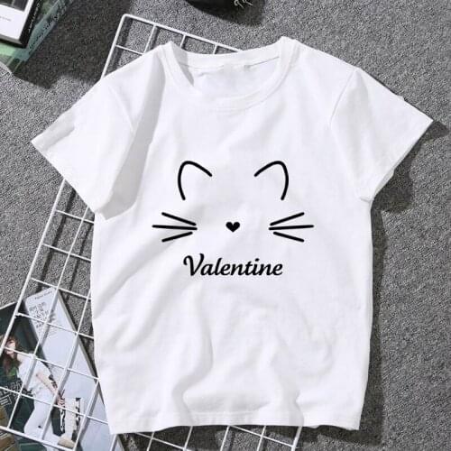 Harajuku white T Shirt Women Tops Punk Cartoon Cat Face Letter Print Tee Shirt Femme T-shirt Casual Tee Shirt O-neck Rock Tops
