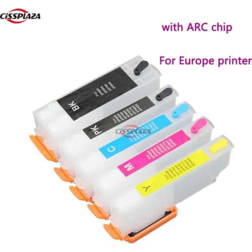 CISSPLAZA 5PCS T2621 26XL Refill Ink Cartridge compatible for epson xp-820 XP-600 XP-605 XP-700 XP-800 XP520 XP620 XP625