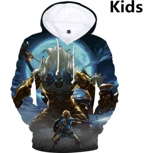 3 To 14 Years Kids Hoodies The Legend of Zelda 3D Printed Hoodie Sweatshirt Boys Girls Long Sleeve Jacket Coat Children Clothes