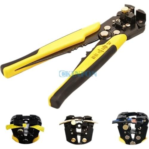 DHL 20PCS WX - D2 Multifuncation Plier for Stripping Cutting Crimping (Color: Yellow & Black)
