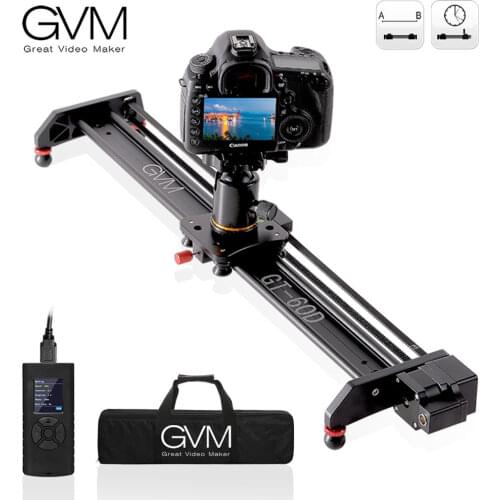 GVM Professional Video Motorized Camera Slider Aluminum Alloy Rail Time-lapse Wedding Studio Film Photography 23inch Portable