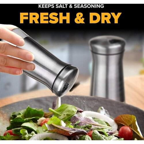 Stainless Steel Seasoning Box Seasoning Tank Toothpick Tube Adjustable Pepper Cans Pepper for Bottles Household Kitchen Tools