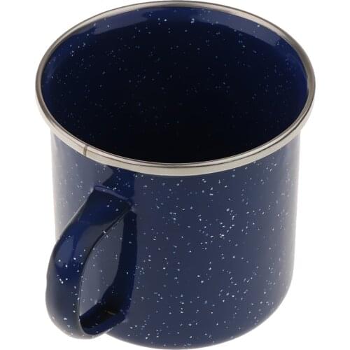 MagiDeal Camping Enamel Mug Cup Enamelware Tea Coffee Mug Vintage Style Great Gift