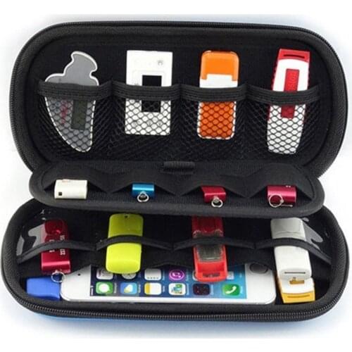 Multi-function Digital Products Pouch Travel Storage Bag for USB Flash Drive Memory Card Data Cable