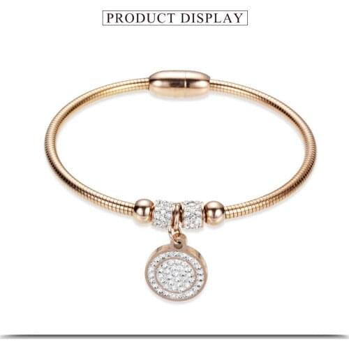 Fashion Jewelry Wholesale New Diamond Bracelet Fashion Jewelry Titanium Single Diamond Couple Bracelet Jewelry