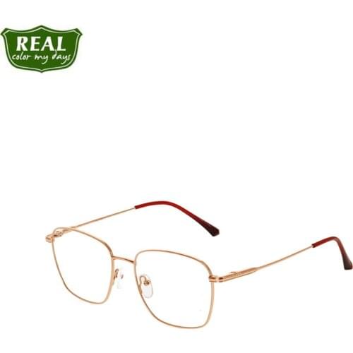 REAL Big Frame Brand Contracted Designer Optical Glasses Man Glasses Frame Metal Myopic Glasses Prescription Business Unisex