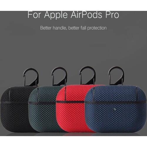 Nylon Case For Airpods Pro pro Earphone Case Protective Bluetooth Wireless Headset Cover For Apple AirPods Pro Funda with Buckle