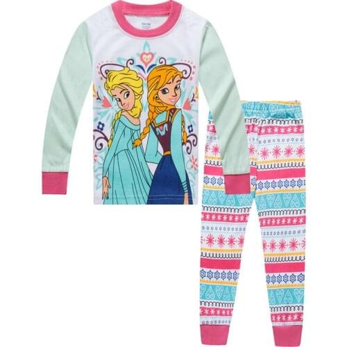 Tangled New Kids Anna Elsa Rapunzel Princess Pajamas Sets Baby Girls and Boys Clothes Pijamas Cartoon Long Sleeve Set