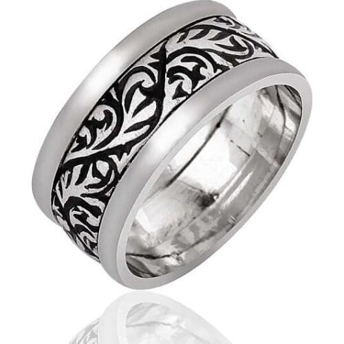 Sterling silver Rhodium Plated Wedding Ring