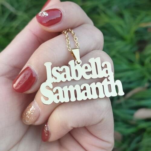 Personalized Name Necklaces For Women Love Couple Jewelry Stainless Steel Custom Nameplate Pendant Necklaces Friendship Gifts