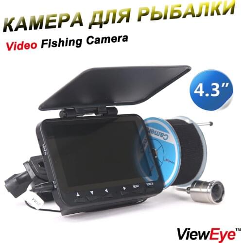 ViewEye Original 4.3" 20M Fish Finder 1000TVL Underwater Fishing Camera Fishfinder Infrared lamp IR LED Fishcam 140 Degree angle