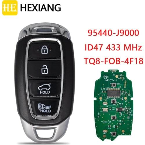 HE Xiang Remote Control Smart Car Key For Hyundai Kona 2019 2020 ID47 Chip 433.92MHz P/N 95440-J9000 Replacement Promixity Card