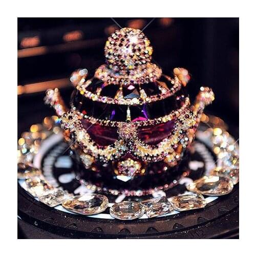 Luxury Creative Diamond Crystal Perfume Holder Household Small Ornaments Rhinestone Ornaments Available Car Car Decoration