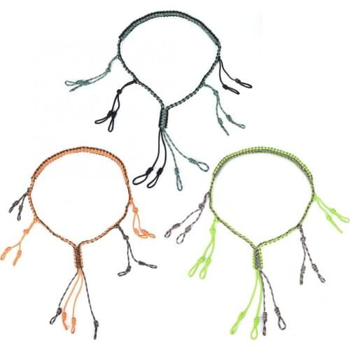 Hunting Decoy Rope Hunting Duck Call Lanyard Cord Hunter Game Whistle Lanyard Hunting Decoy Rope With 12 Loops Rings