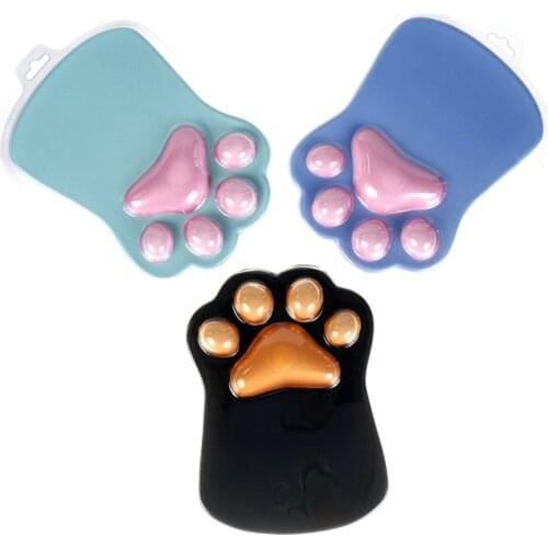 Cute Cat Paw Mouse Pad Kawaii Gaming Desk Pad Nonslip Silicone Wrist Rest Mice Mat Table Mat Laptop Cute office Desk Mat
