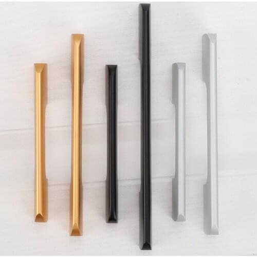 Alumina handle cabinet Aluminum-magnesium alloy handle modern Nordic light handle matte silver black solid gold solid door pulls