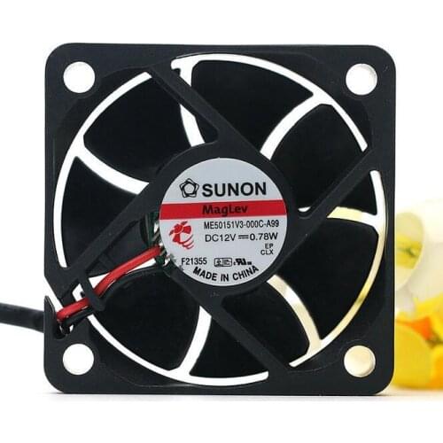 SUNON ME50151V3-000C-A99 5015 5cm DC 12V 0.78W 50*50*15mm 2-wire Power Cooling Fan