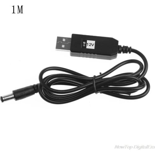 USB DC 5V To DC 12V 2.1x5.5mm Male Step-Up Converter Adapter Cable For Router N18 20 Dropshipping