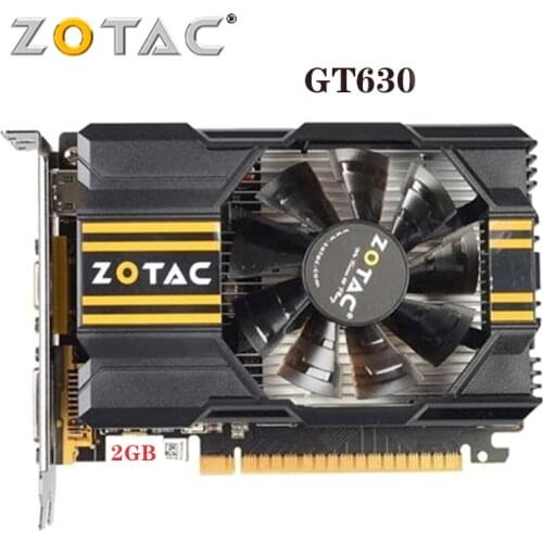 Original ZOTAC Video Card GeForce GT630 2GB 128Bit Graphics Cards GPU Map For NVIDIA GT630 2GD3 HDMI DVI VGA