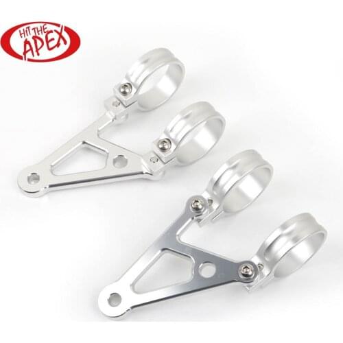 High Quality CNC 43mm Billet Aluminum Headlight Brackets Fork Cafe Racer