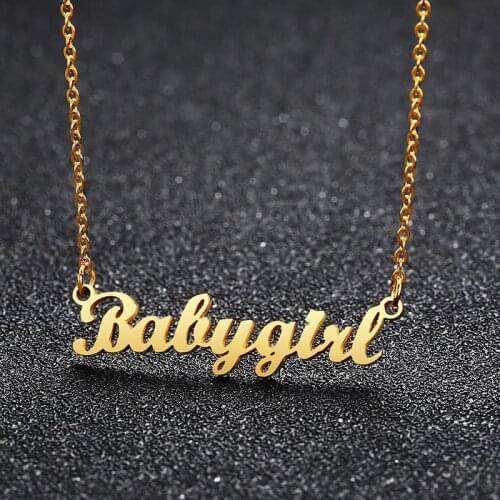 Custom Personalized Name Choker Necklaces Gold Color Stainless Steel Handwriting Signature Customized Necklace Women Friend Gift