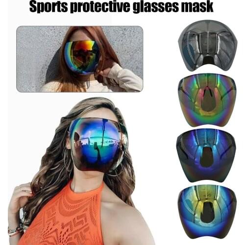 Faceshield Protective Sun Glasses Women Bicycle Cycling Eyewear Safety Goggles Anti-Spray Mask Bike Riding Protection Sunglasses