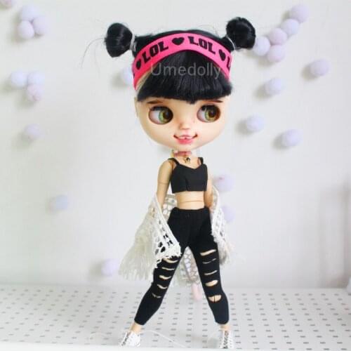 1 Set Fashion Sun-top + Cloak + Ripped Trousers Outfits for Blyth, Licca, Azone, OB24 Doll Clothes Accessories