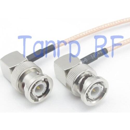 1PCS RG316 extension cable 3feet BNC male to BNC male double right angle RF adapter connector 1M Pigtail coaxial jumper cable