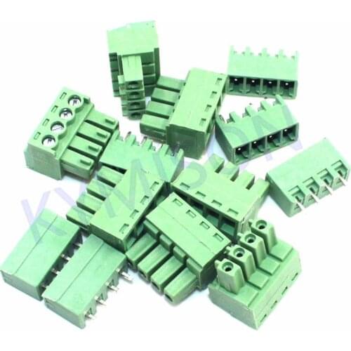 10sets KF2EDG 3.81MM PCB Pluggable Terminal Block Connector 2P3P4P5P6P7P8P9P10P Straight needle Pin KF15EDG-3.81 Green Terminal