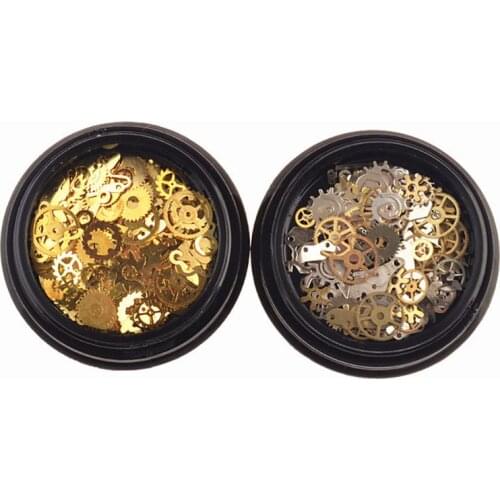 2 Box Mini Mixed Steampunk Cogs Gear Clock Charm UV Frame Resin Jewelry Fillings 1XCA